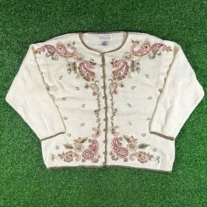 Vintage Fitting Image grandmacore sweater cardigan
